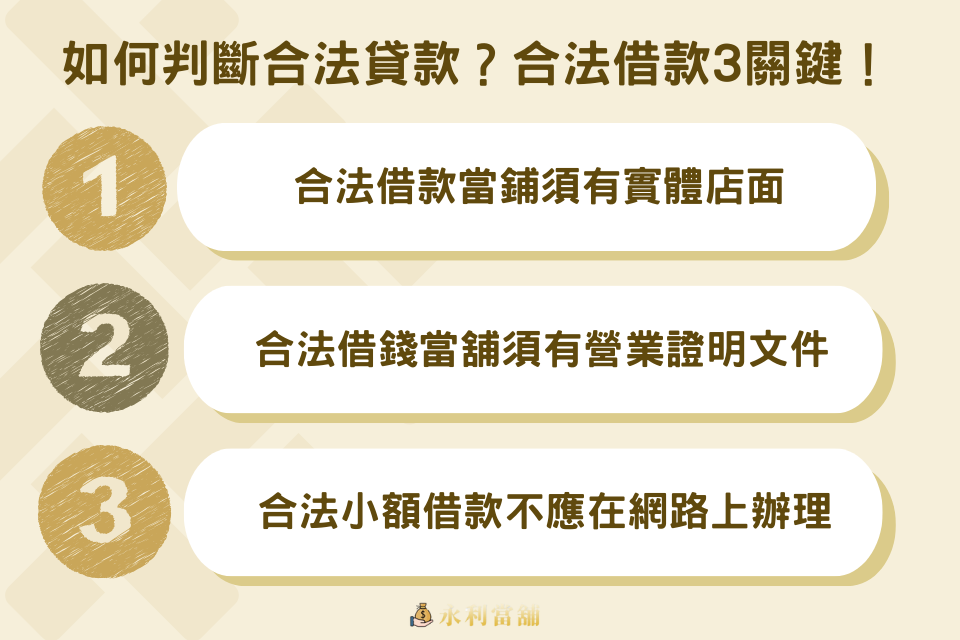 如何判斷合法貸款？合法借款3關鍵！