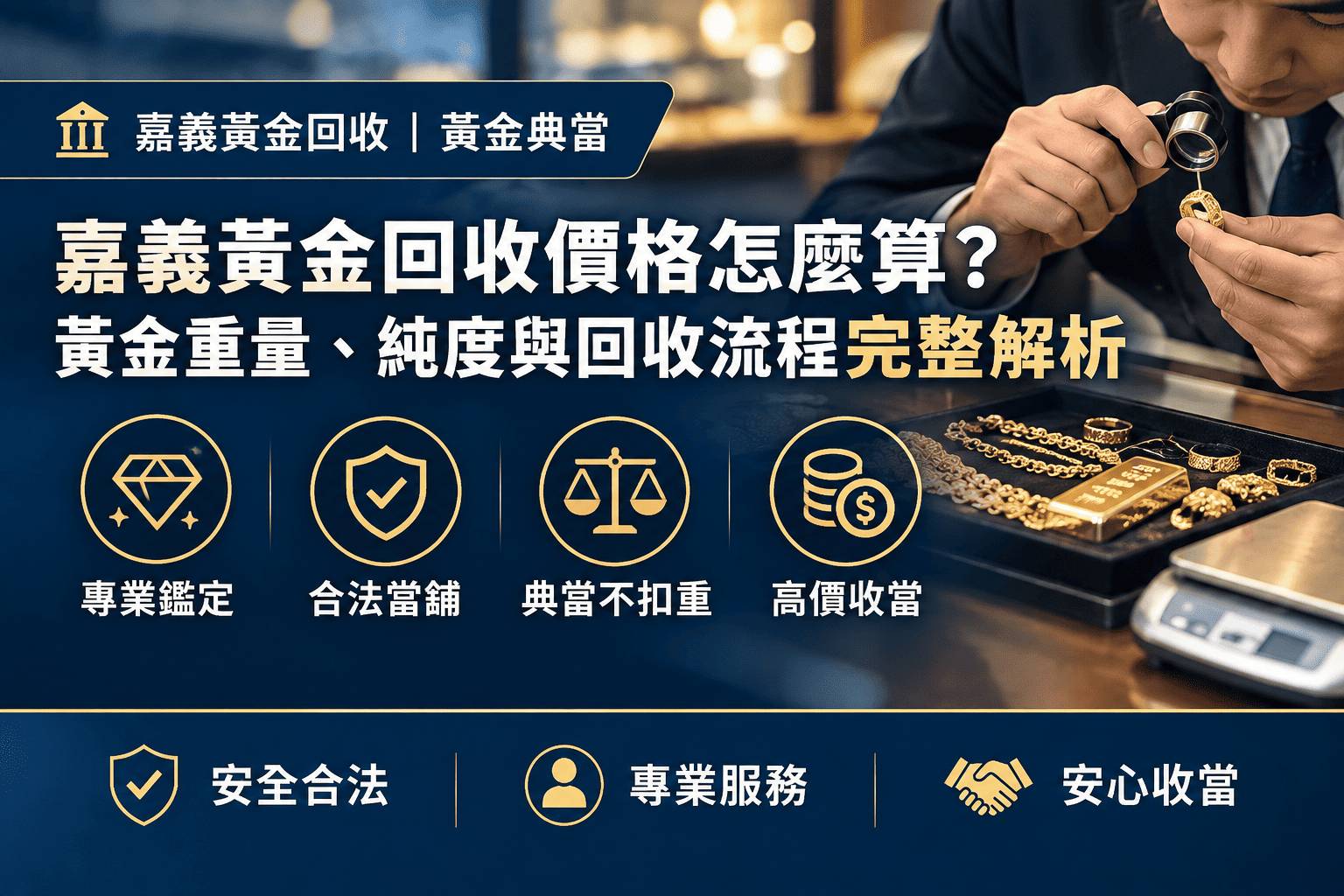 嘉義黃金回收價格怎麼算？黃金重量、純度與回收流程完整解析